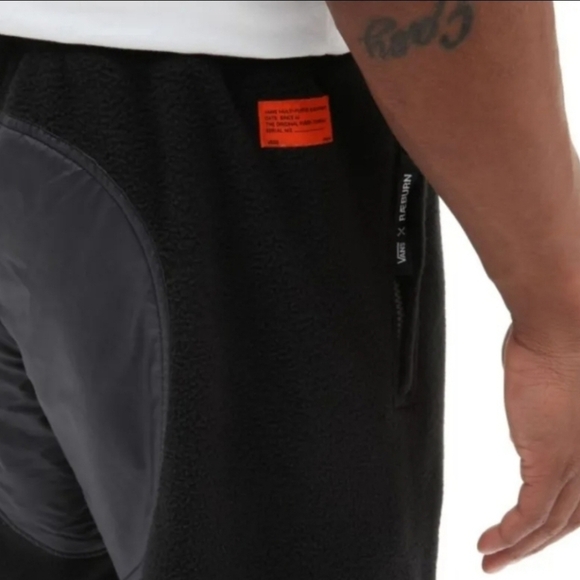Vans Christopher Raeburn Collection MEN XL Fleece Techno Pants Black 102025 - Picture 6 of 8